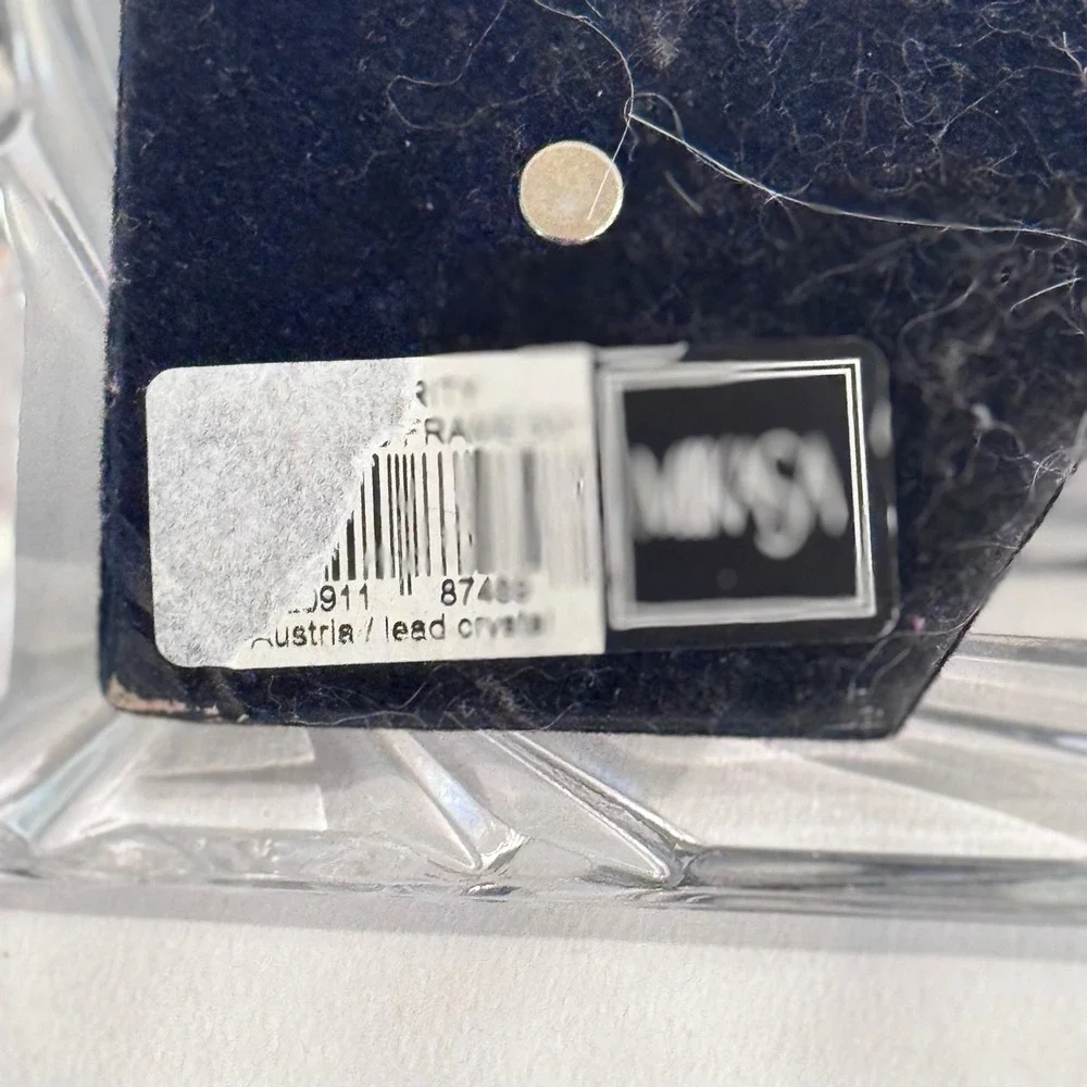 Vintage Lead Crystal Picture Frame Mikasa 5x7 Celebrity Art Deco 90s Regency
